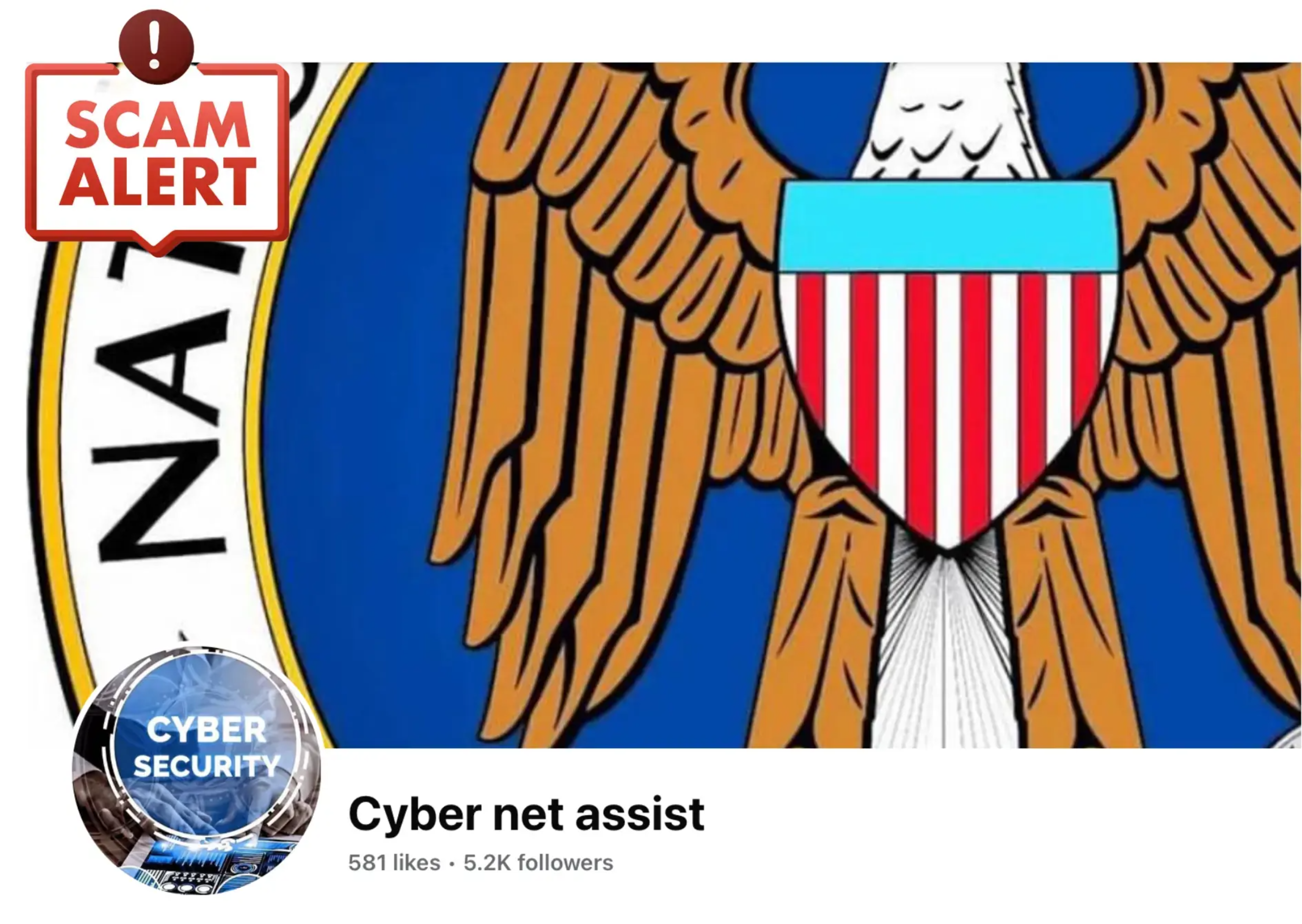 A reply to a Facebook user's post about a U.S. tax scam contained a hashtag leading to an account of a purported professional cybersecurity service.