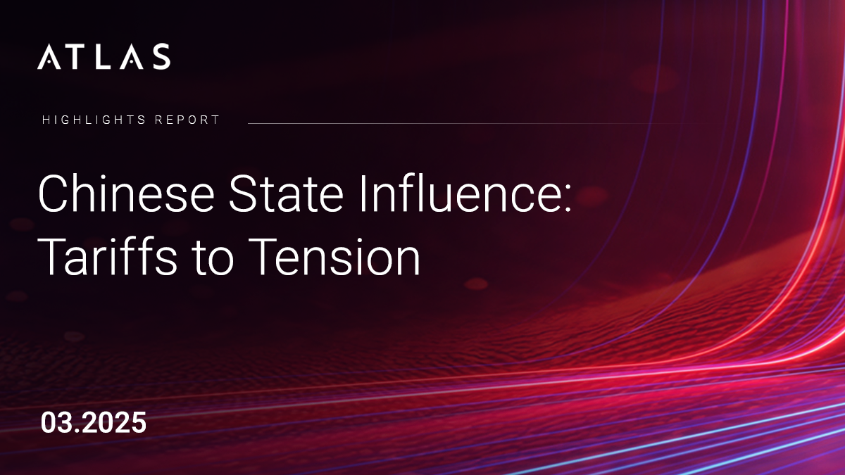 Chinese State Influence: Tariffs to Tension